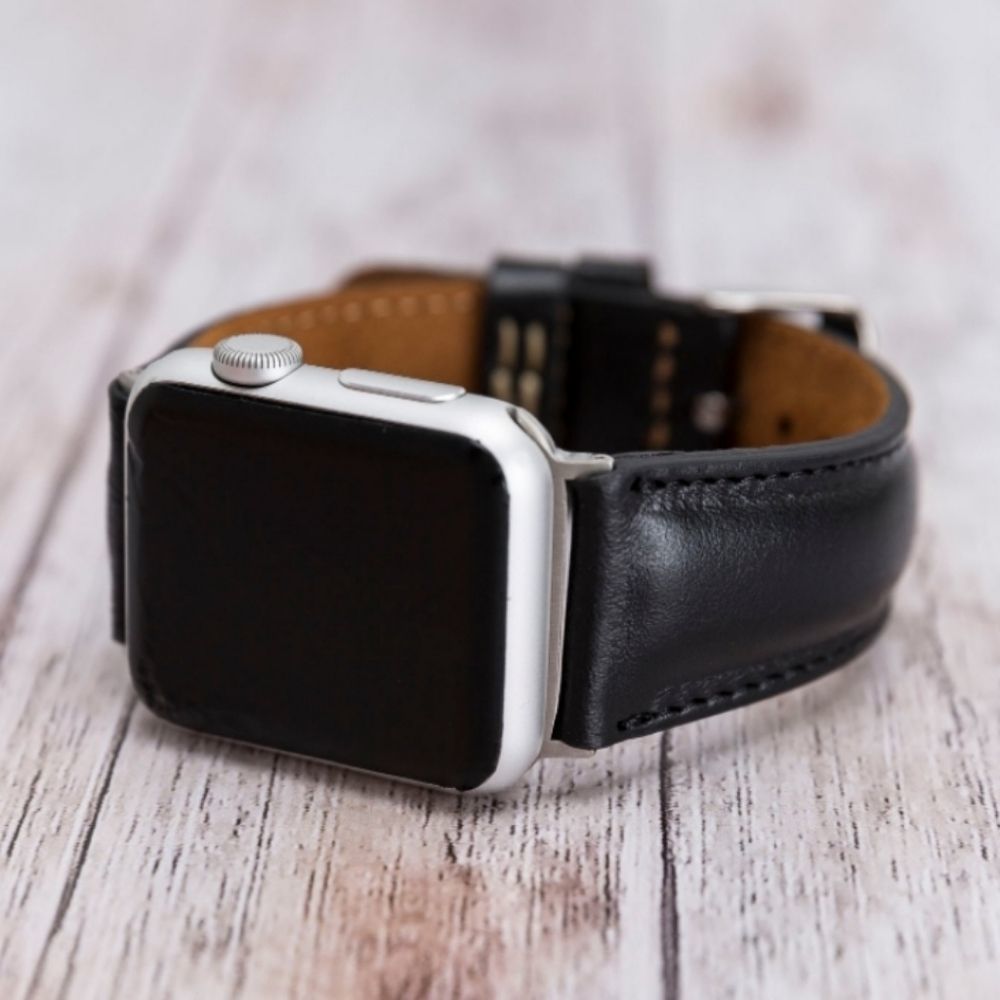 Premium Leather Apple Watch Band Straps Black